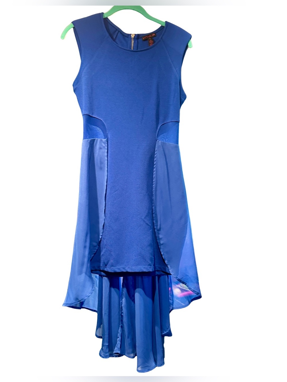 Material Girl Sleeveless Royal Blue High-Low Dress
